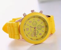 Image 1 of Glam Time Unisex Watch (yellow)