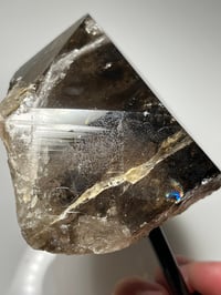 Image 9 of Smoky Quartz Natural Point With Rainbows On Stand | Brazil #2650