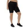 BOSSFITTED Solid Black and Yellow Biker Shorts