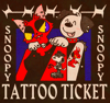 Snoopy Tattoo Ticket