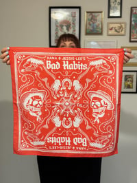 Image 2 of Bad Habits Red Bandana
