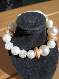 Image 3 of Faux Pearl Stretch Bracelet