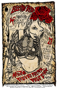 Bloody Rose Boutique 4th Anniversary Party Haunt Me Figure Factor Pale Dian Silkscreen Print