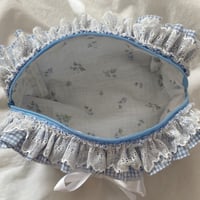 Image 3 of “gingham blues” makeup bags