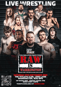 Raw Is Warrington memorabilia poster