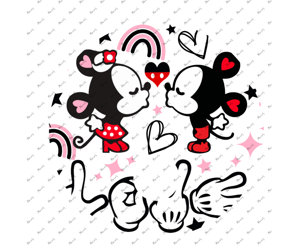 Image of Lovely Mouse Couple UVDTF Lid Decal 