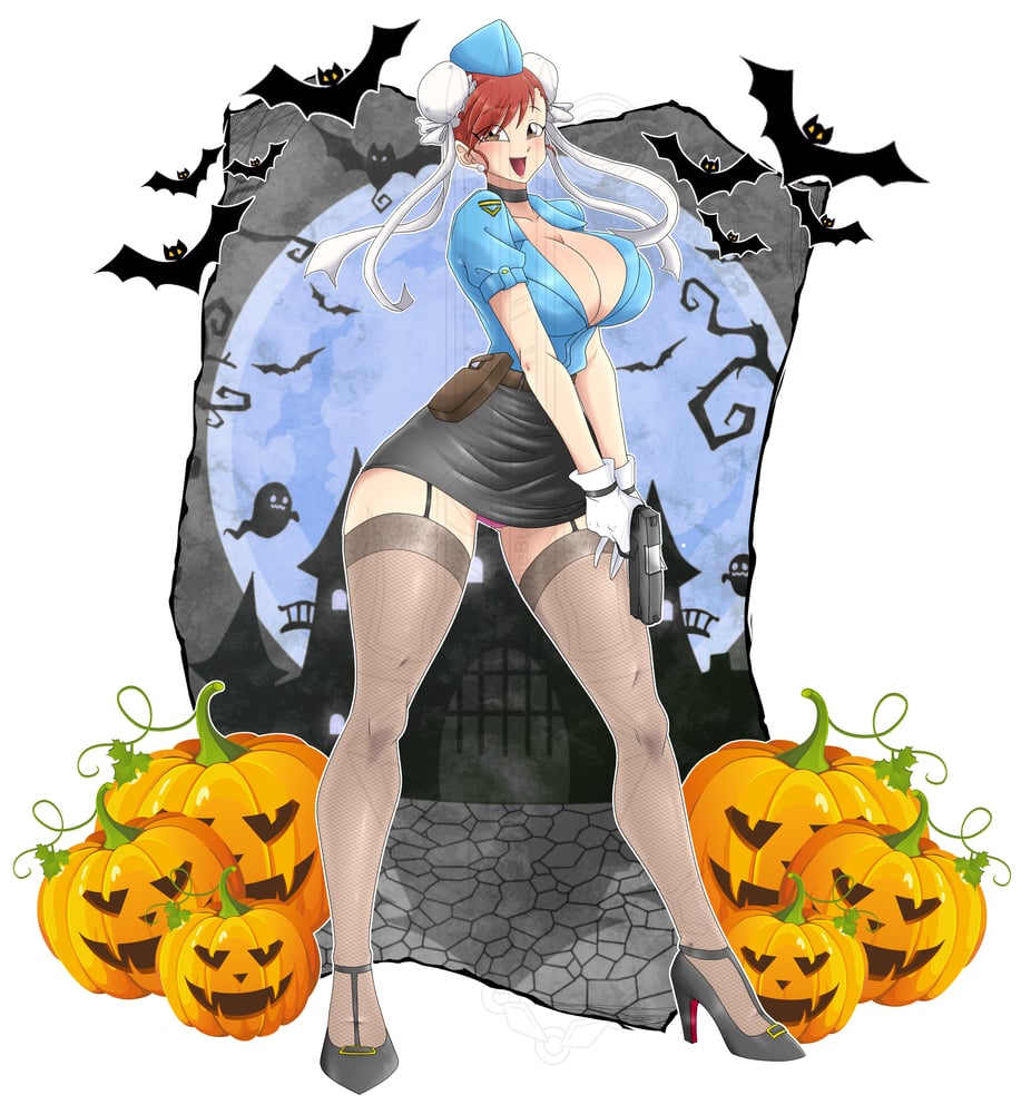 Image of Halloween Gaming Waifu: Cop Chun-Li