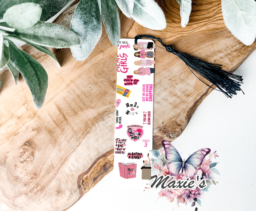 Image of Mean Girls Theme UVDTF Pen Wrap  / Bookmark Decal 