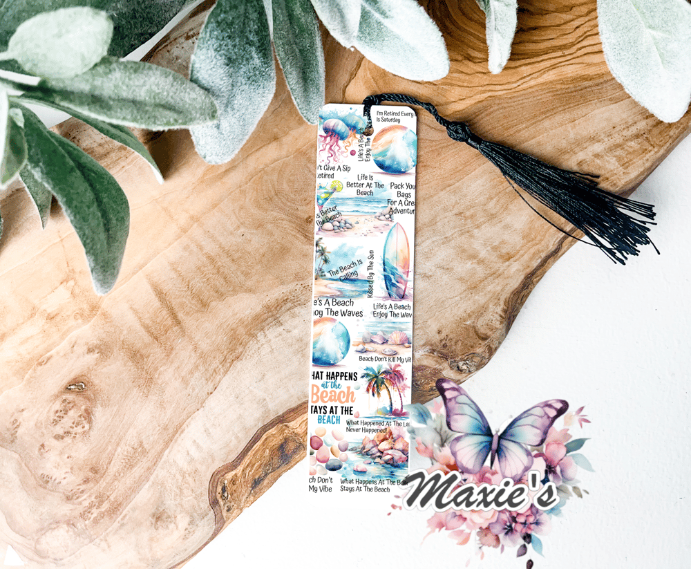 Image of  Beach ⛱️  Theme UVDTF Pen Wrap  / Bookmark Decal 