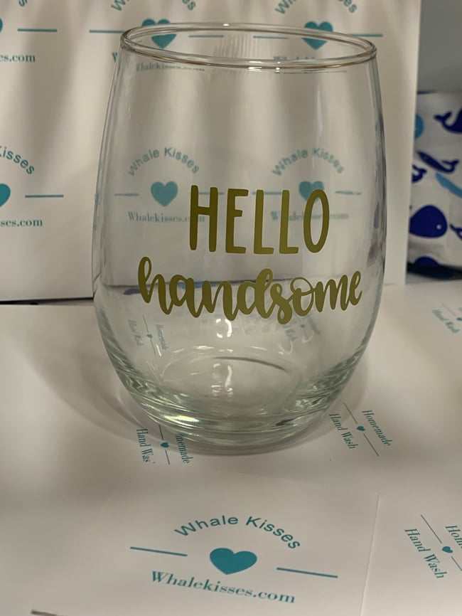 Dad stemless glasses