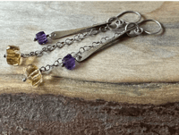 Image 8 of Citrine and Amethyst earrings/n130