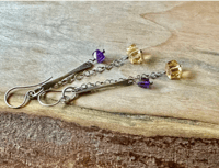 Image 5 of Citrine and Amethyst earrings/n130