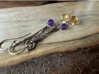 Image 4 of Citrine and Amethyst earrings/n130