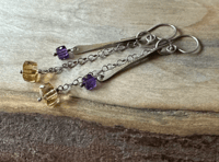 Image 7 of Citrine and Amethyst earrings/n130