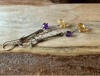 Image 10 of Citrine and Amethyst earrings/n130