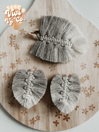 Image 1 of Ombre Feather Macrame Piggies