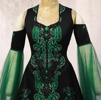 Image 3 of Celtic elven wedding dress tree of live black green