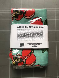 Image 3 of Skylark Blue Ackee Up Eco-Friendly Hemp Linen Throw Cushion