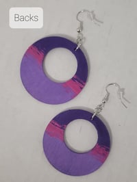 Image 2 of Earrings - Asymmetrical Donut I