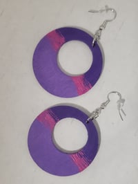 Image 1 of Earrings - Asymmetrical Donut I
