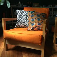 Image 2 of Mento Ska Rocksteady Eco-Friendly Hemp Linen Throw Cushion Cover