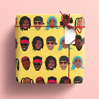 Image 1 of Dancehall Icons Gift Wrap - Ja Yellow