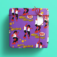 Image 1 of Crissmuss Gift Wrap - Purple