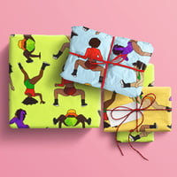 Image 3 of Gyal Pose Gift Wrap - Yellow