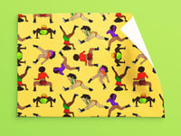 Image 2 of Gyal Pose Gift Wrap - Yellow
