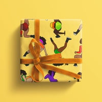 Image 1 of Gyal Pose Gift Wrap - Yellow