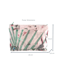 Image 5 of Print Table Zip Purse Palm Leaf (small)