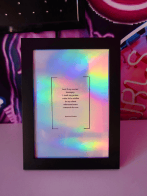 Holographic Quote A5 Prints 