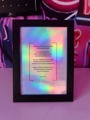 Holographic Quote A5 Prints 