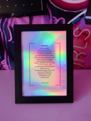 Holographic Quote A5 Prints 