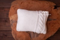 Image 6 of Knitted pillow wrap and bonnet hats white