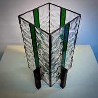 Image 2 of Green Vertical Stripe Pillar Lamp