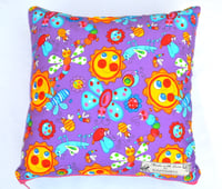 Playful Sunshine Purple Cushion 
