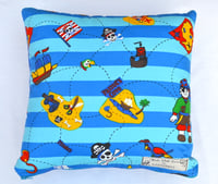 Pirate Treasure Blue Cushion 