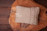 Image 5 of Knitted pillow wrap and bonnet hats beige