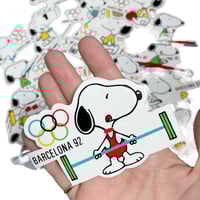 Image 2 of SNOOPY 1992 Barcelona Olympic games- sticker pack