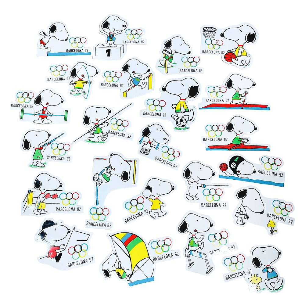 SNOOPY 1992 Barcelona Olympic games- sticker pack