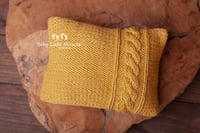 Image 4 of Knitted pillow wrap  bonnets mustard