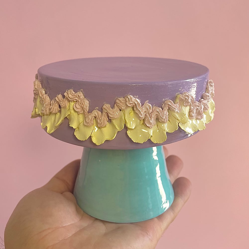 Image of Purple party cake stand 