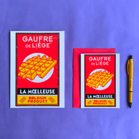 Poster / carte postale : gaufre de liège