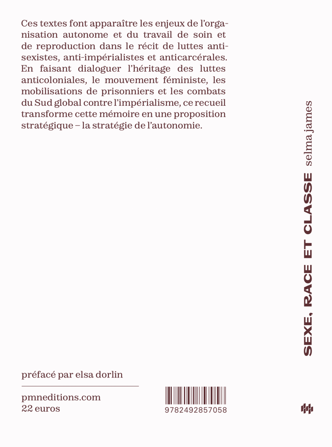 Sexe, race et classe, la stratégie de l'autonomie - Selma James