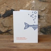 Image 2 of Greeting Card: "He who smelt it dealt it" with smelt fish