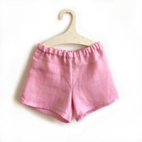 Image 1 of Summer Shorts-pink linen