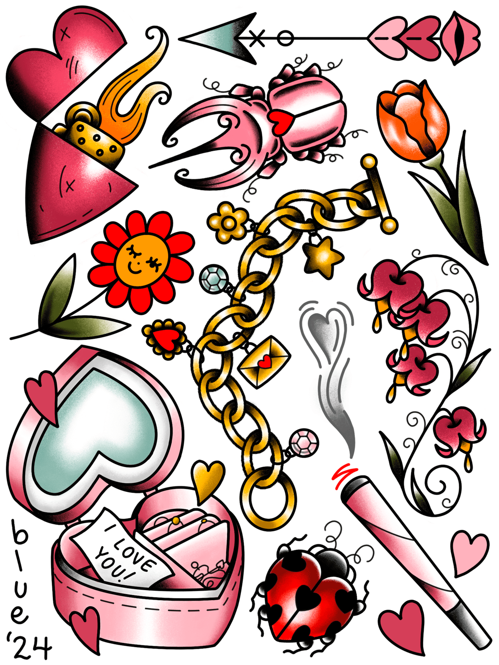 Image of Valentines Day Flash Sheet