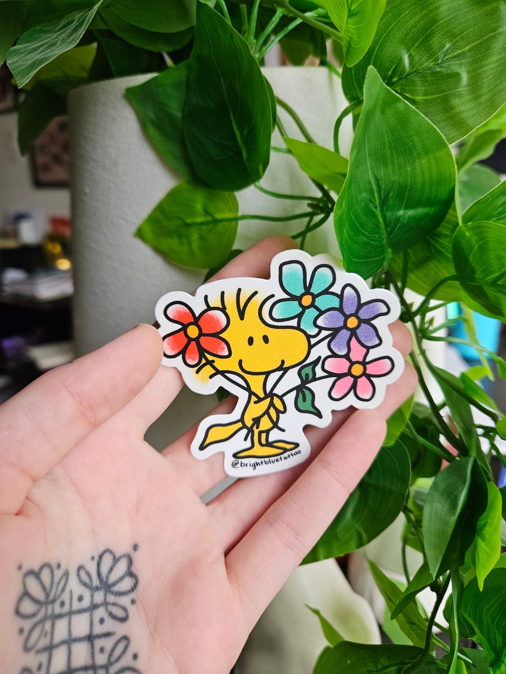 Image of Floral Woodstock Sticker