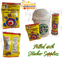 Image 1 of Starbucks Personalized DIY Jumbo Pail/Tumbler w/Teacher Supplies